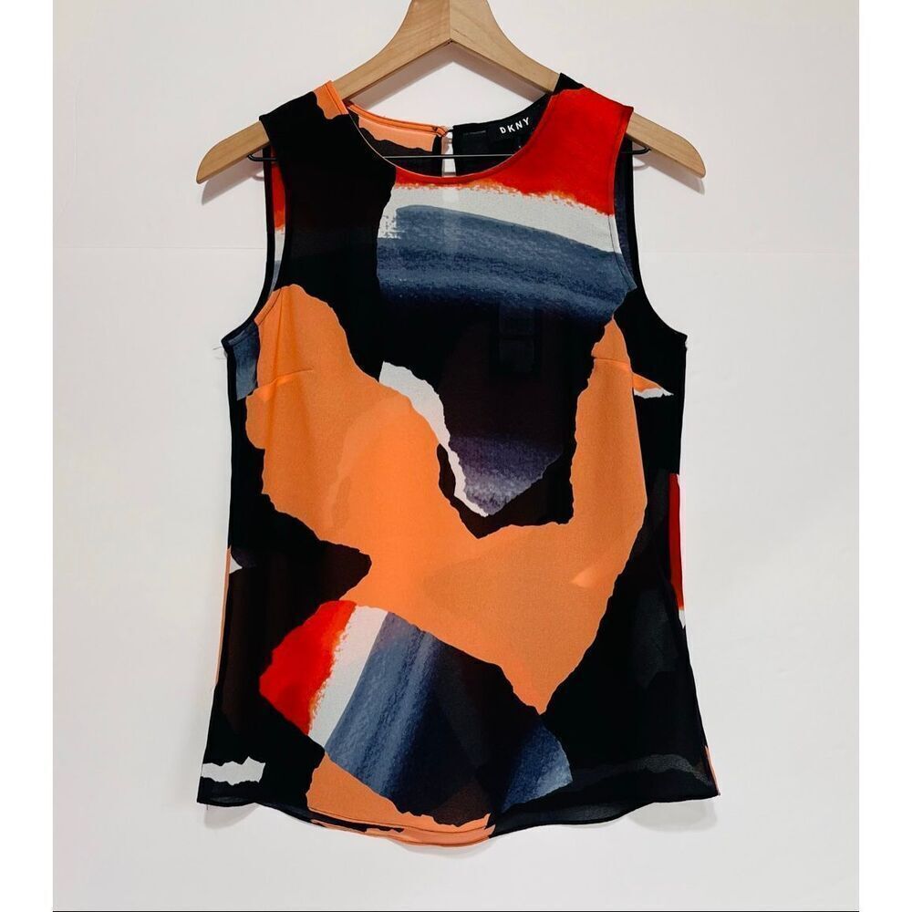 DKNY Seascape Sheer Sleeveless Top   Size XS   NWT